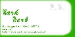 mark werb business card